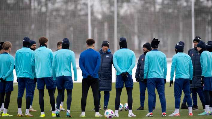 Training bei Hertha am Tag nach dem Tod von Präsident Kay Bernstein