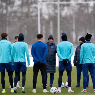 Training bei Hertha am Tag nach dem Tod von Präsident Kay Bernstein