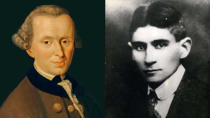 Collage: Immanuel Kant und Franz Kafka