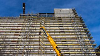 Baustelle am Heizkraftwerk in Berlin-Charlottenburg (Bild: picture alliance/CHROMORANGE/Karl Heinz Spremberg)