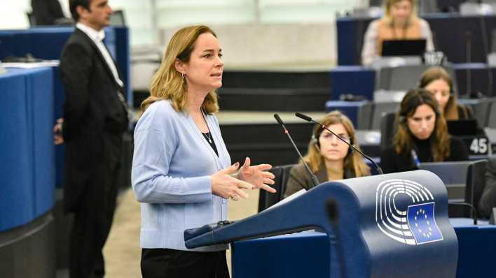 Die Politikerin Hildegard Bentele im EU-Parlament.