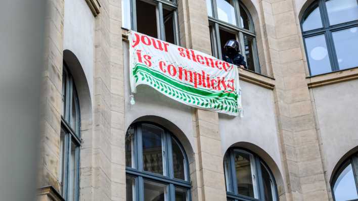 Pro-Palästinensische Proteste an der Berliner Humboldt-Uni