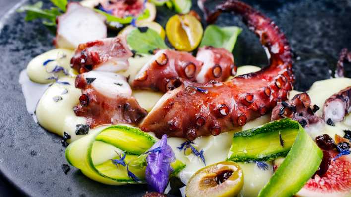 Antipasit, gegrillter Tintenfisch Antipasit, gegrillter Tintenfisch