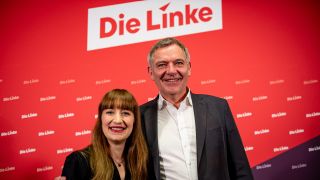 Heidi Reichinnek und Jan van Aken, Spitzenkandidatin und Spitzenkandidat der Linken für die Bundestagswahl.