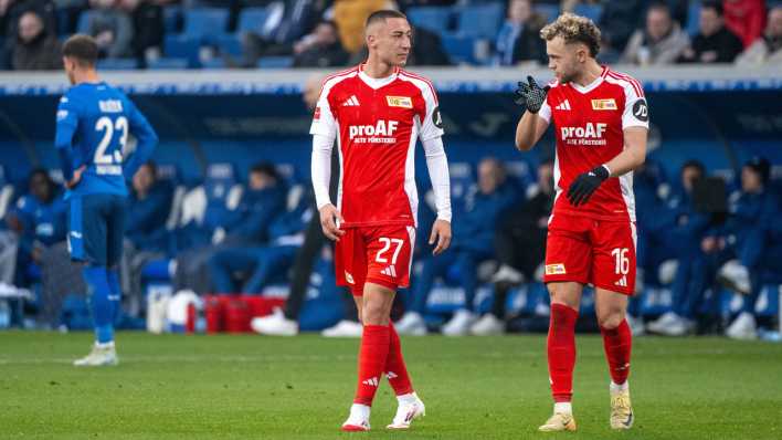 Marin Ljubicic und Benedict Hollerbach (re.) (1. FC Union Berlin)