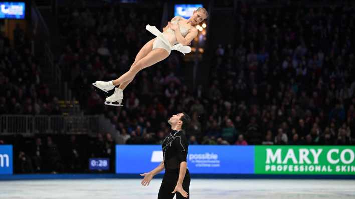 Boston, 27.3.25: Kür von Minerva Fabienne Hase und Nikita Volodin bei Eiskunstlauf-Weltmeisterschaft (Bild: IMAGO/Imagn Images/Brian Fluharty)