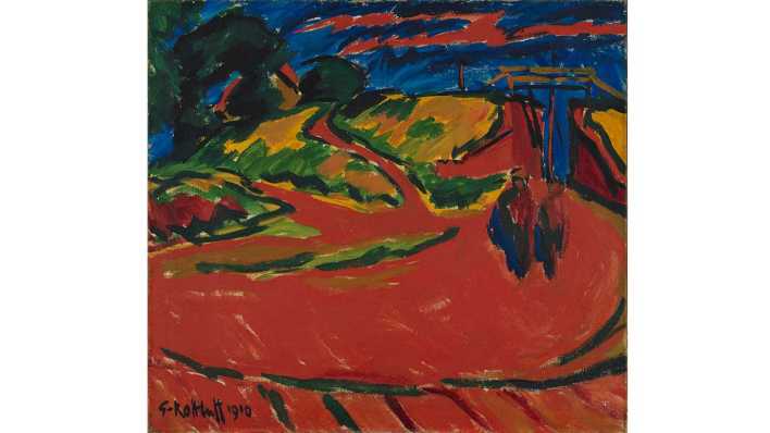 Karl Schmidt-Rottluff, Deichdurchbruch, 1910, Öl auf Leinwand, Brücke-Museum (Bild: VG Bild-Kunst, Bonn)