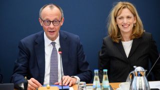 Friedrich Merz und Karin Prien (beide CDU)