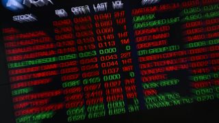 ASX stock market board zeigt viele rote Zahlen