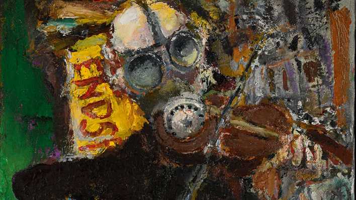 Bernhard Heisig, Schutzversuche mit Musik (Detail), 1997, Öl auf Leinwand (Bild: 360degrees.art)