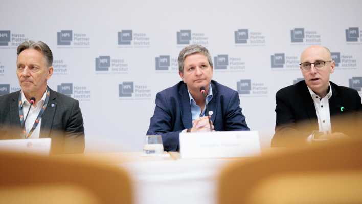 Pressekonferenz bei der Potsdamer Konferenz für Nationale Cybersicherheit