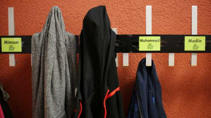 Garderobe im Kindergarten