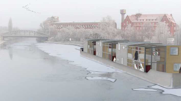 Floating House - Vorschlag zur Flüchtlingsunterbringung von Constantin Bruns Floating House - Vorschlag zur Flüchtlingsunterbringung von Constantin Bruns