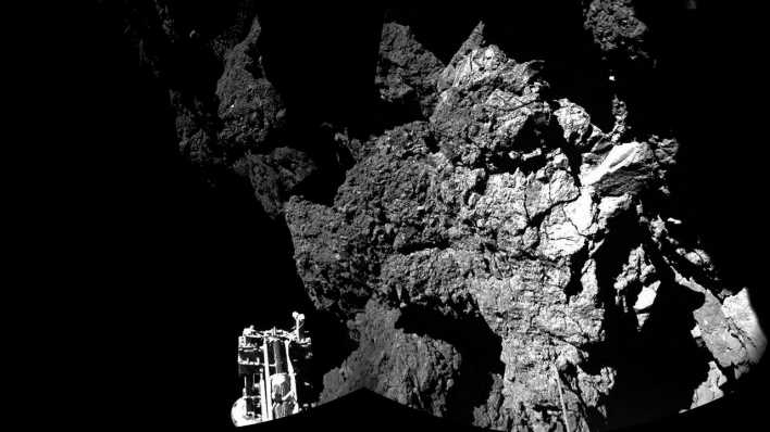 Philae landet auf Komet Tschuri (Bild: dpa) Philae landet auf Komet Tschuri (Bild: dpa)