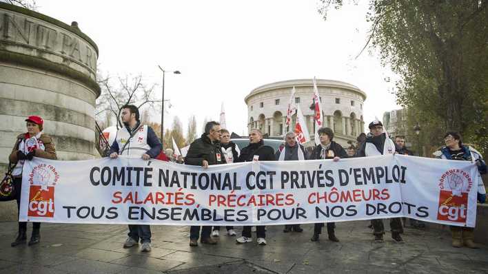 Demonstration gegen Arbeitslosigkeit in Paris (Bild: imago/PanoramiC)