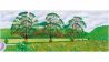 David Hockney: Three Trees near Thixendale, Spring 2008 Öl auf acht Leinwänden 183 x 488 x 3,5 cm Sammlung Würth, Inv. 12500 ( © David Hockney 2015, Foto: Richard Schmidt)
