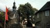 Ansicht von Seubtendorf, im Hintergrund der Turm der Kirche, um 1988, Foto: R. Piper