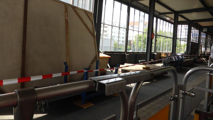 Bauarbeiten am U-Bahnhof Gleisdreieck, aufgenommen am 29. 07. 2015 im Rahmen einer Führung von Journalisten - Foto: D. Ringel / © rbb-Inforadio 2014
