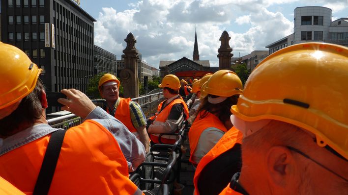 Bauarbeiten am U-Bahnhof Gleisdreieck, aufgenommen am 29. 07. 2015 im Rahmen einer Führung von Journalisten - Foto: D. Ringel / © rbb-Inforadio 2014