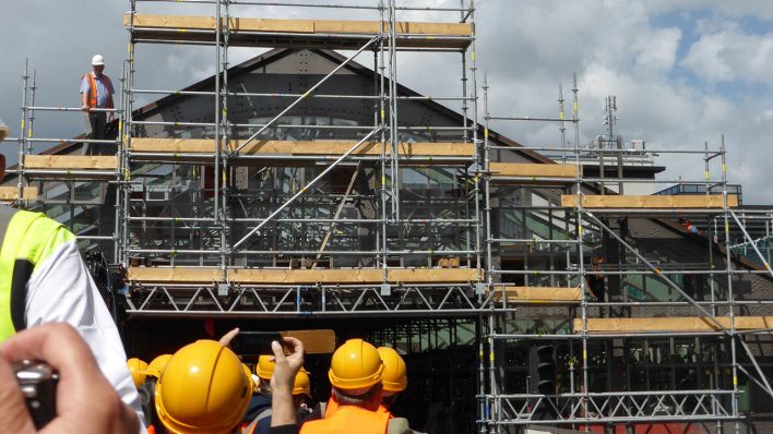 Bauarbeiten am U-Bahnhof Gleisdreieck, aufgenommen am 29. 07. 2015 im Rahmen einer Führung von Journalisten - Foto: D. Ringel / © rbb-Inforadio 2014