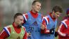 Ribery (l), Badstuber und Müller (r) im Training (Bild: dpa)