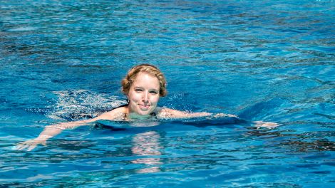 Sabrina Wendling im Wasser / Foto: D. Freiberg