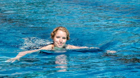 Sabrina Wendling im Wasser / Foto: D. Freiberg