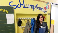Die Schülerin Zara beim Betriebspraktikum in einem Hort, Foto: rbb-Inforadio, G. Heuser Die Schülerin Zara beim Betriebspraktikum in einem Hort, Foto: rbb-Inforadio, G. Heuser