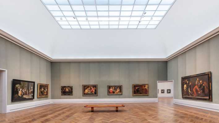 Gemäldegalerie, Innenansicht mit neuem Beleuchtungssystem, 2023, © Staatliche Museen zu Berlin / David von Becker