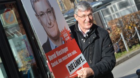 Bernd Riexinger, der Spitzenkandidat der Partei «Die Linke» zur Landtagswahl in Baden-Württemberg © dpa