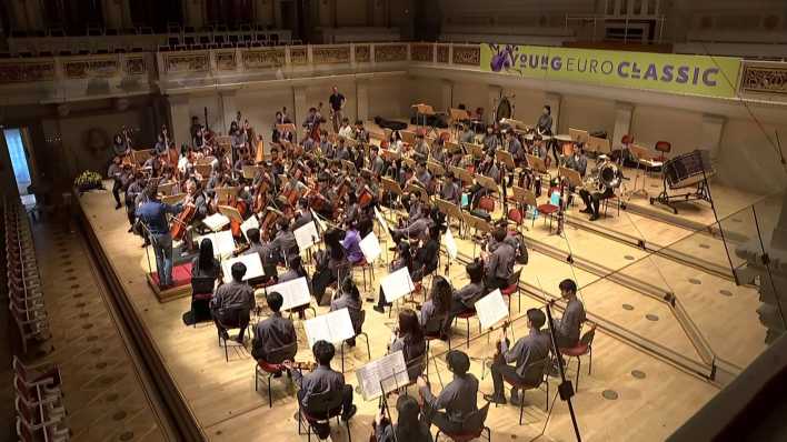 Teilnehmer des Young Euro Classic-Festivals. Bild: rbb