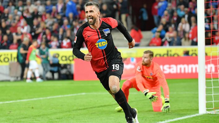 Vedad Ibisevic bejubelt ein Tor gegen Köln (Quelle: imago images/Eibner)