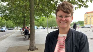Katharina Fischer aus Berlin war bei vielen Klimastreiks vom FfF dabei. Das hat ihr aber nicht gereicht, deshalb ist die 27-jährige TU-Studentin politisch bei den Grünen aktiv. (Quelle: rbb/W. Siebert)
