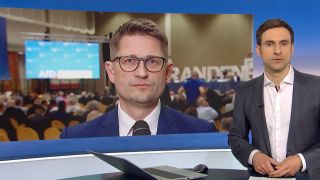 René Springer, neuer AfD-Vorsitzender in Brandenburg, im rbb24 Brandenburg Aktuell Interview am 16. März 2024. (Quelle: rbb)